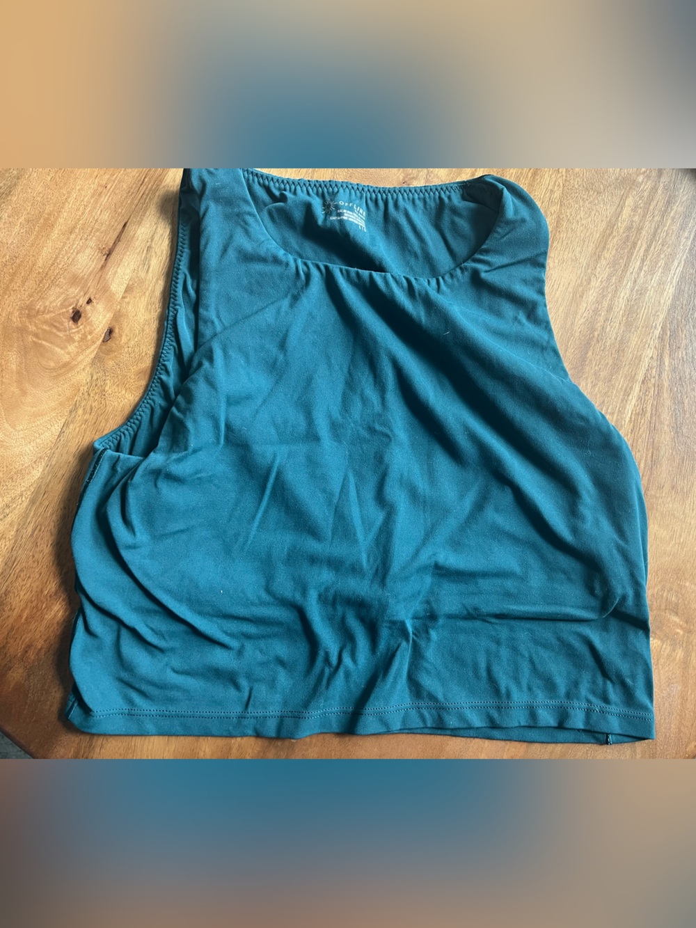 aerie Teal Cropped Performance Tank